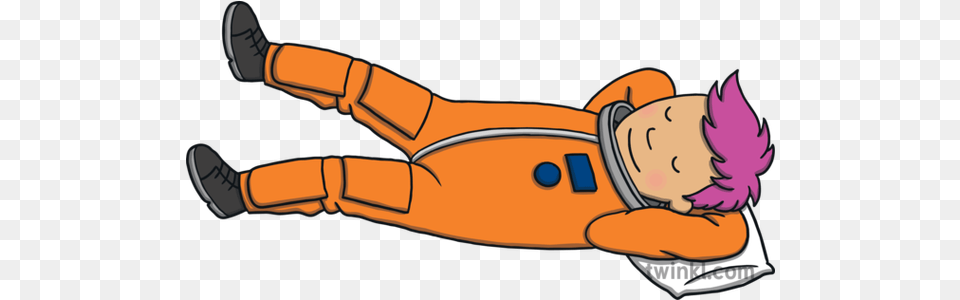 Astronaut Sleeping Pillow Relax Space Exploration Movement Astronaut Sleeping In Space Cartoon, Smoke Pipe, Face, Head, Person Png Image