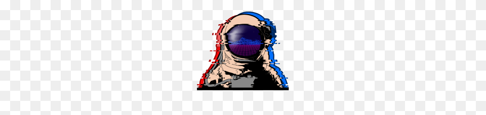 Astronaut Space Suit Glitch Art Neon Retro Fan, Graphics, Adult, Female, Person Free Png