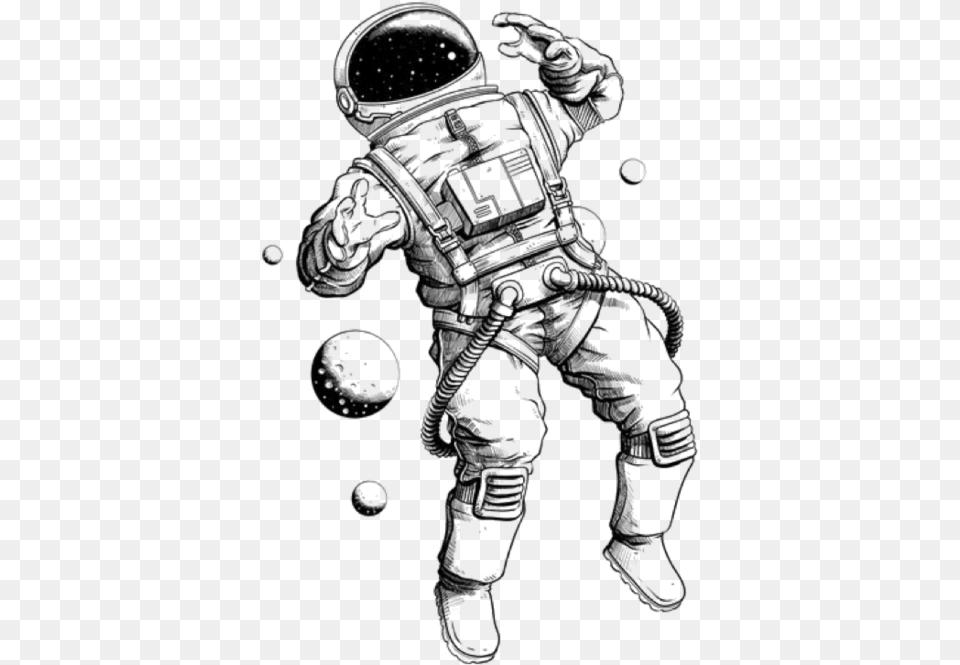 Astronaut Spacesuit Space Planet Astronaut Tattoo, Art, Adult, Bride, Female Free Png Download