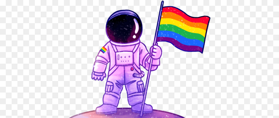Astronaut Tumblr Image Bi Pride Drawings, Purple, Baby, Person Free Png Download