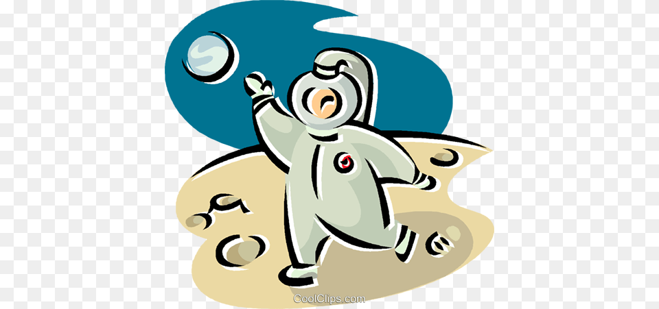 Astronaut Walking On The Moon Royalty Free Vector Clip Art, People, Person, Baby, Face Png