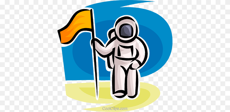 Astronaut With Flag Royalty Vector Clip Art Illustration, People, Person, Animal, Bear Free Png