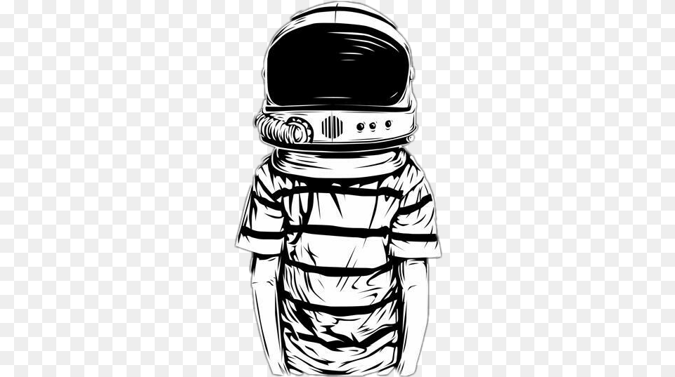 Astronauta Line Art Astronot, Helmet, Smoke Pipe, Drawing, Stencil Free Transparent Png