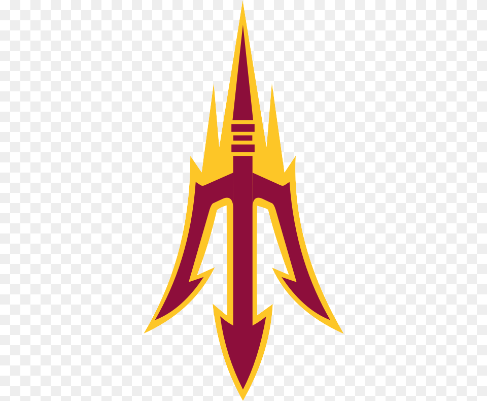 Asu Logo Flipped Arizona State Sun Devils Logo, Weapon, Rocket, Trident Free Transparent Png