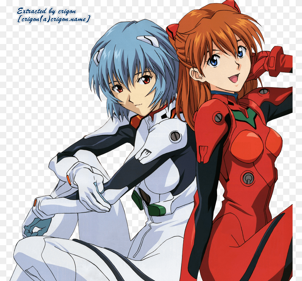 Asuka Langley Soryu And Rei Ayanami, Book, Comics, Publication, Baby Free Png Download