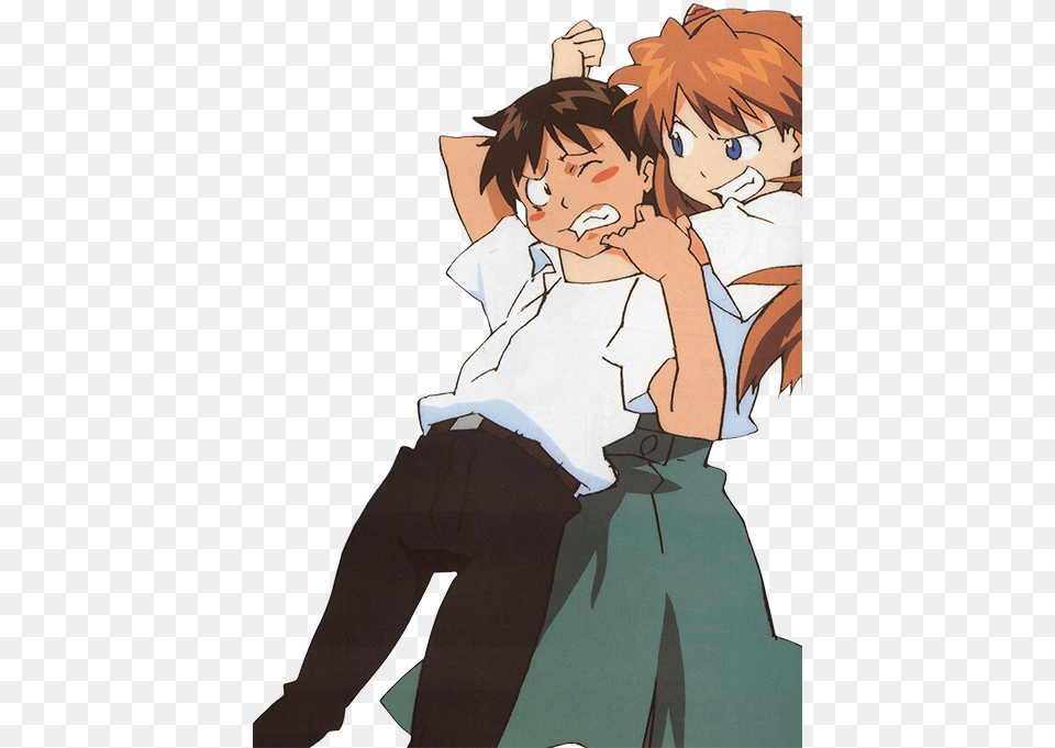 Asuka Langley Soryu Shinji Ikari Neon Genesis Evangelion, Book, Comics, Publication, Baby Png Image