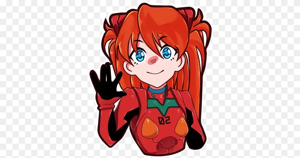 Asuka Nge Whatsapp Stickers Stickers Cloud Fictional Character, Book, Comics, Publication, Baby Free Png Download