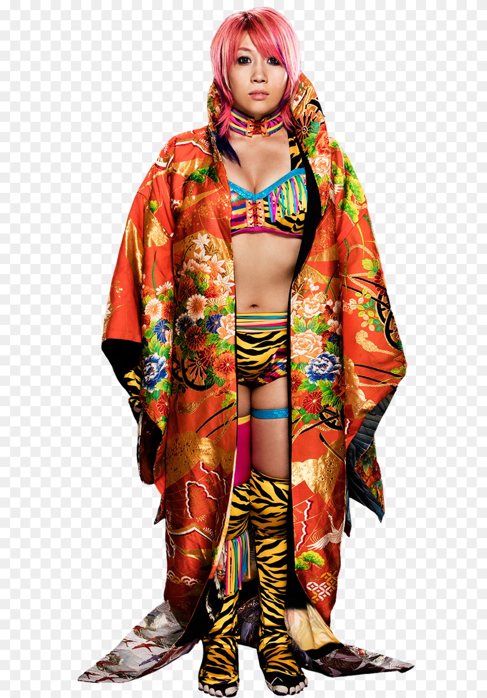 Asuka Profile1 Kairi Sane And Asuka, Adult, Robe, Person, Gown Free Transparent Png