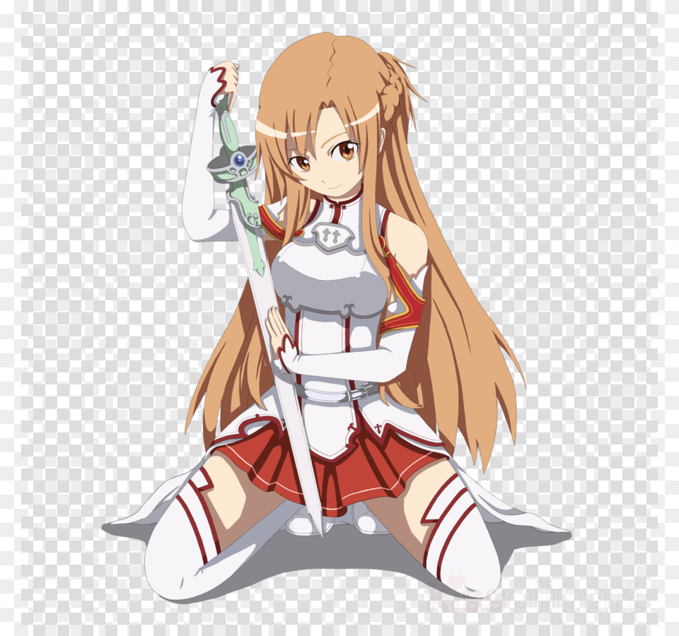 Asuna Clipart Asuna Kirito Sinon Sword Art Online Asuna, Book, Comics, Publication, Person Png Image