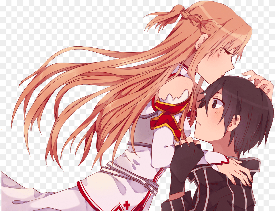 Asuna Y Kirito Stickers, Publication, Book, Comics, Adult Png Image