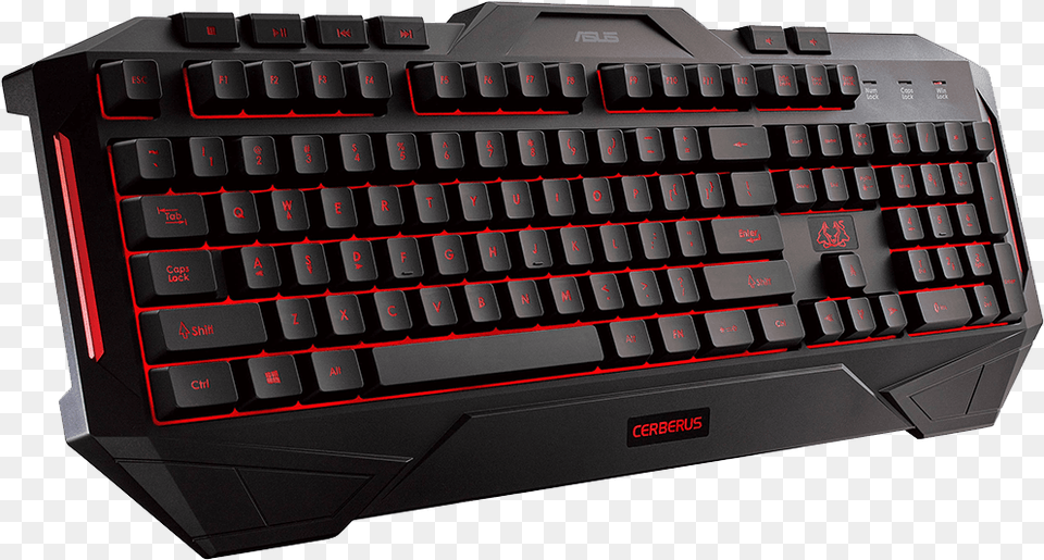 Asus Cerberus Led Backlit Gaming Keyboard, Computer, Computer Hardware, Computer Keyboard, Electronics Png Image