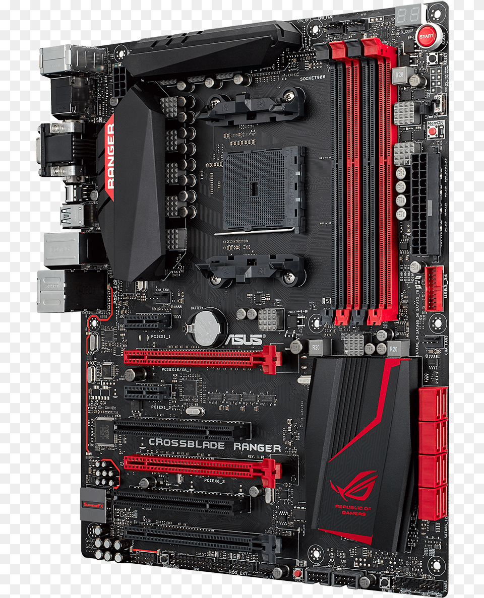 Asus Rog Crossblade Ranger Gaming Motherboard Asus Crossblade Ranger Atx Motherboard Amd A88x Chipset, Computer Hardware, Electronics, Hardware, Machine Free Png Download