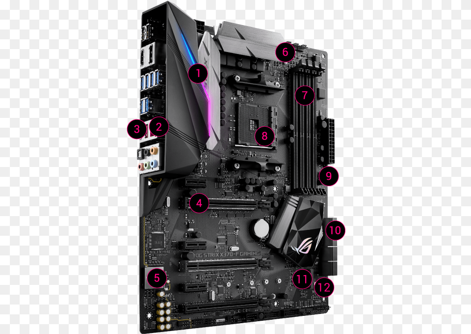 Asus Rog Strix X370 F Gaming, Computer Hardware, Electronics, Hardware, Computer Png