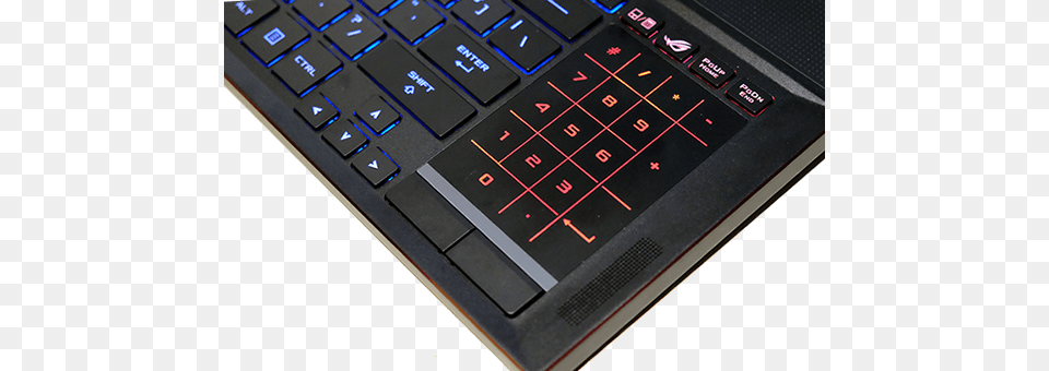 Asus Rog Zephyrus Gx501 Laptop Trackpad Asus Rog Zephyrus Gx501 Touchpad, Computer, Computer Hardware, Computer Keyboard, Electronics Png