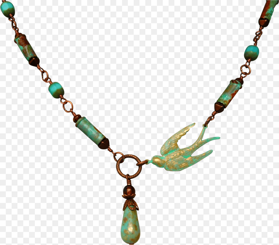 Asymmetrical Sparrow And Patina Bullet Shell Casings Necklace, Accessories, Jewelry, Gemstone, Turquoise Free Png