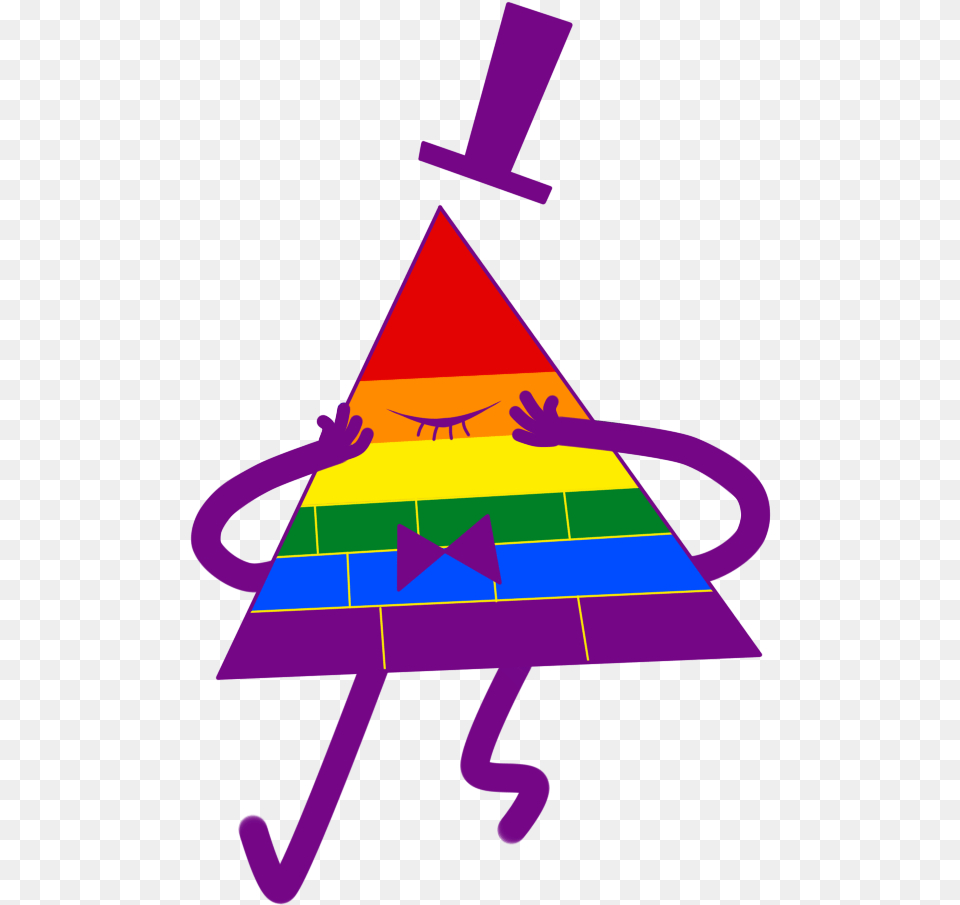 At Bigel And Constructing The Bioqueer Base Spoopydraggon Gay Pride Bill Cipher, Clothing, Hat Png Image