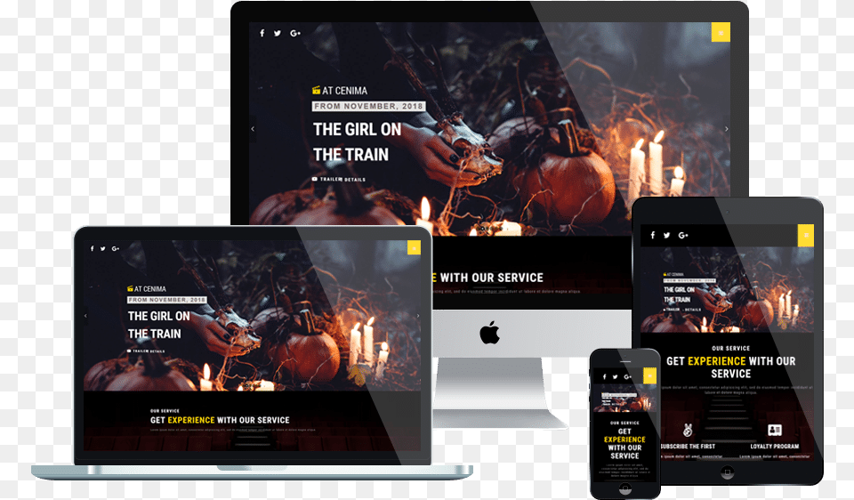 At Cinema Responsive Joomla Template Template, Person, Candle, Mobile Phone, Phone Free Png