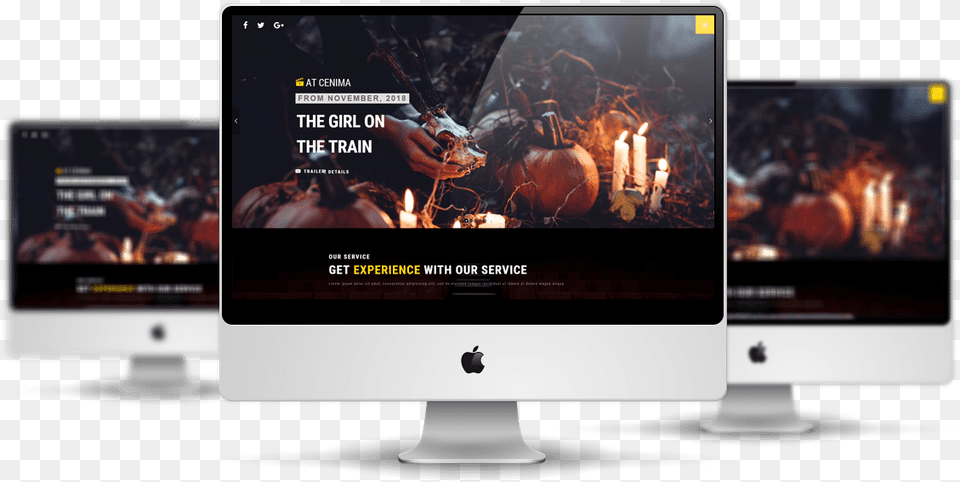 At Cinema Responsive Joomla Template Mockup Digital Agency Web Template, Computer Hardware, Electronics, Hardware, Monitor Free Png Download