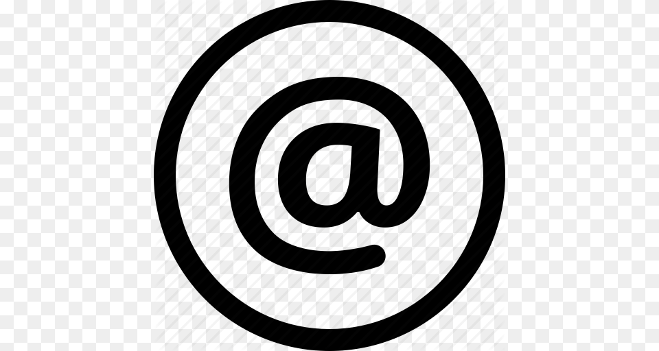 At Electronic Email Mail Sign Symbol Icon, Spiral, Architecture, Building Free Png
