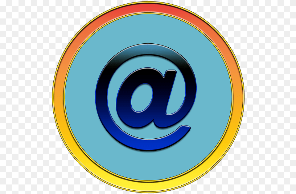 At Email Icon Vertical, Logo, Disk, Symbol Png Image