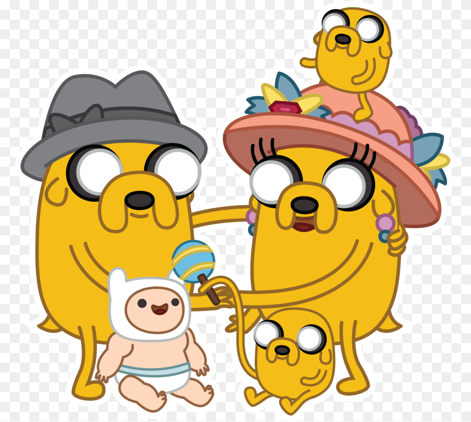 At Family Portrait Adventure Time Baby Finn And Jake, Animal, Deer, Mammal, Wildlife Png