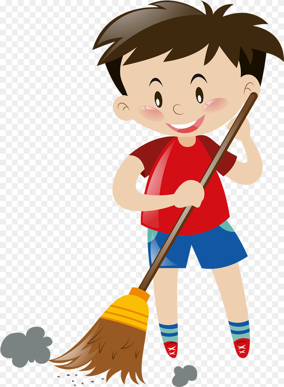 At Getdrawings Com For Personal Use Sweeping Clip Art, Cleaning, Person, Baby, Face Free Png Download