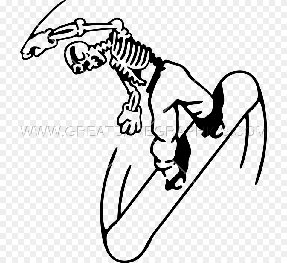 At Getdrawings Com Skeleton Snowboarding, Bow, Weapon Free Png Download