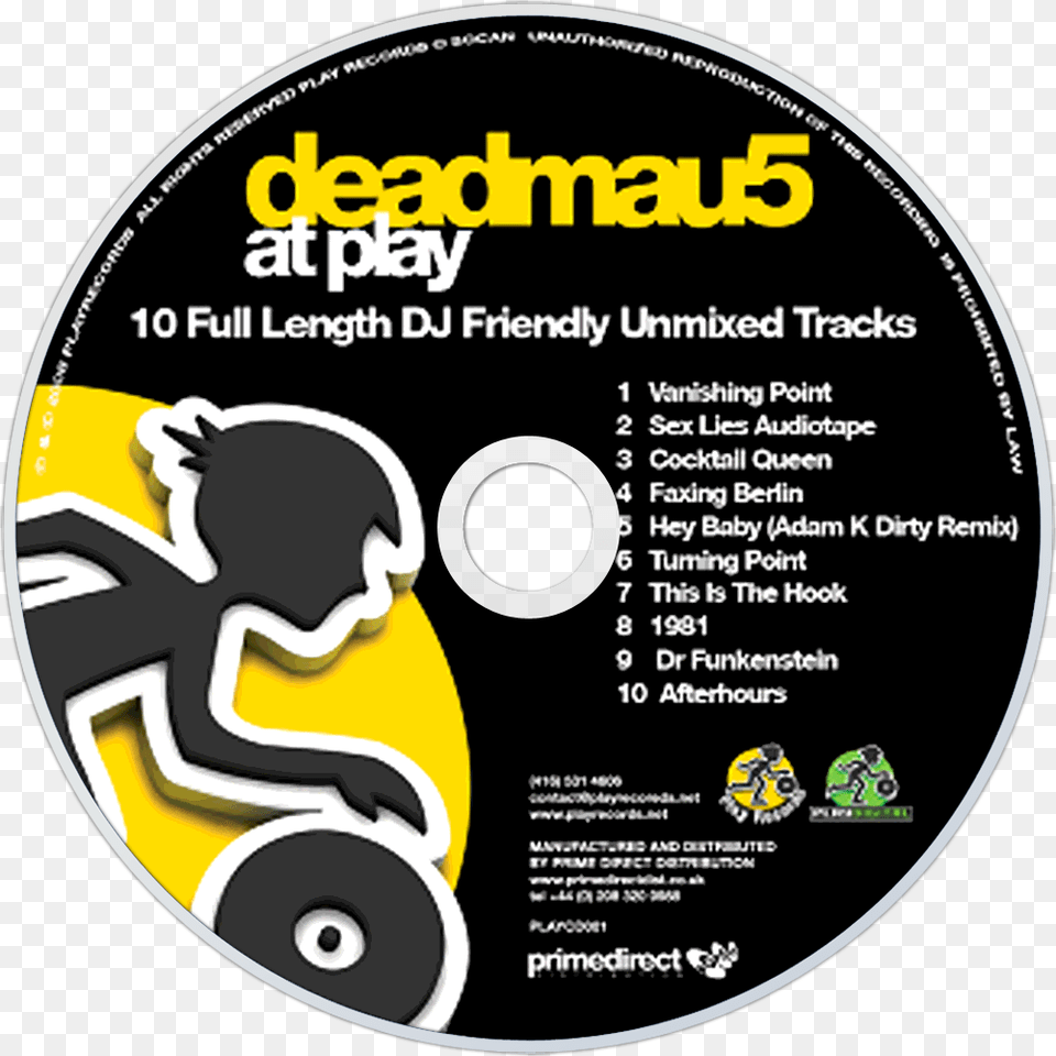At Play Cd Disc Image Deadmau5 At Play, Disk, Dvd, Baby, Person Png