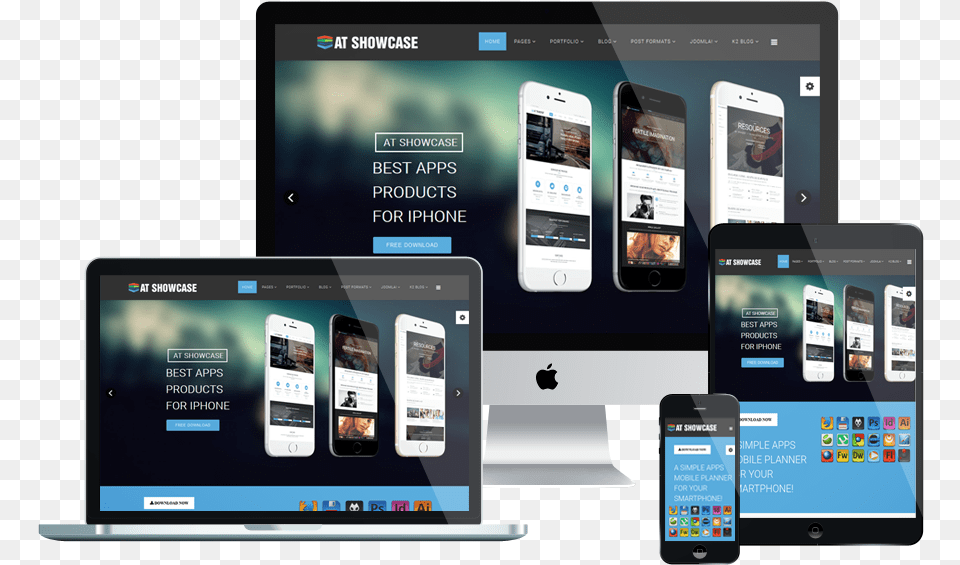 At Showcase Joomla Template Smartphone, Electronics, Phone, Mobile Phone, Computer Free Png Download