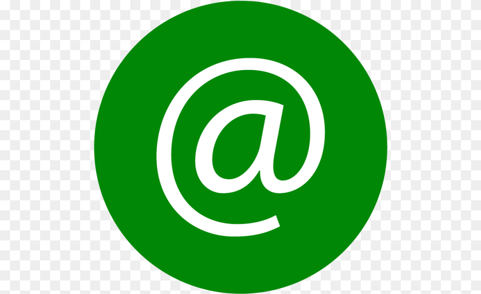 At Sign Email Icon, Green, Logo, Disk Png Image