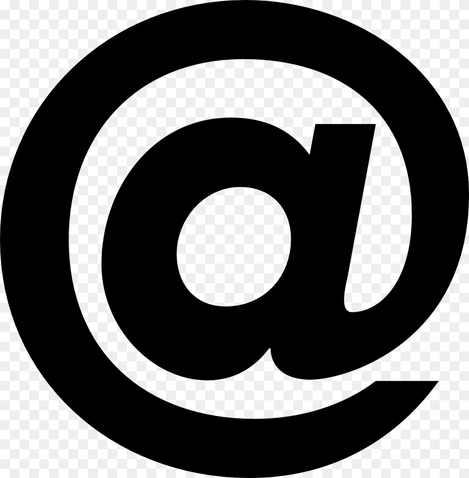 At Sign For Email At Email Sign Icon Symbol Clipart, Text, Disk Free Png Download