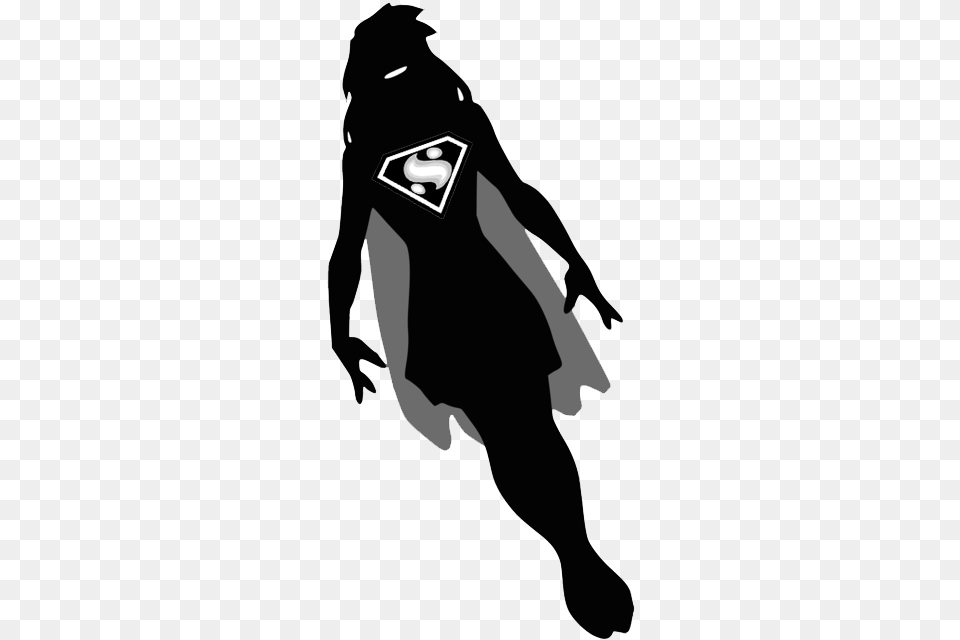 At Sitar Female Superhero Silhouette Cape, Adult, Person, Woman, Stencil Free Transparent Png