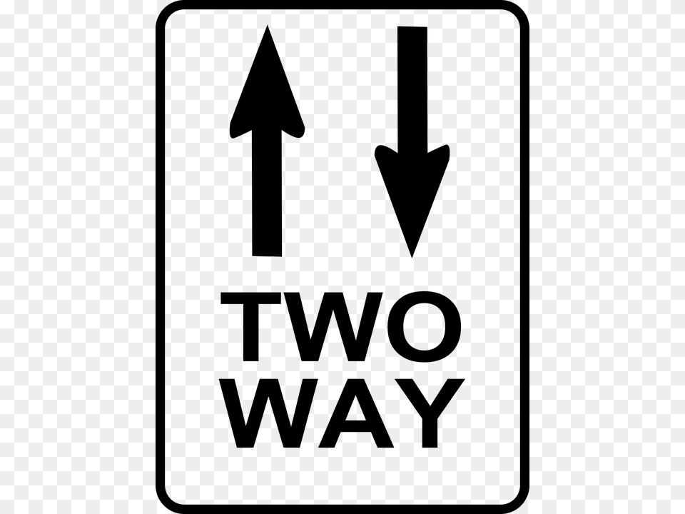 At Some Point In The Distant Past Some Person Thought Two Way Road Signs, Gray Free Png Download