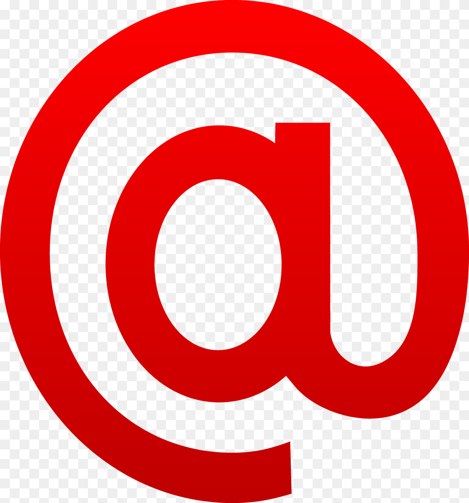 At Symbol Clip Art Copyright Red, Text, Number Free Png