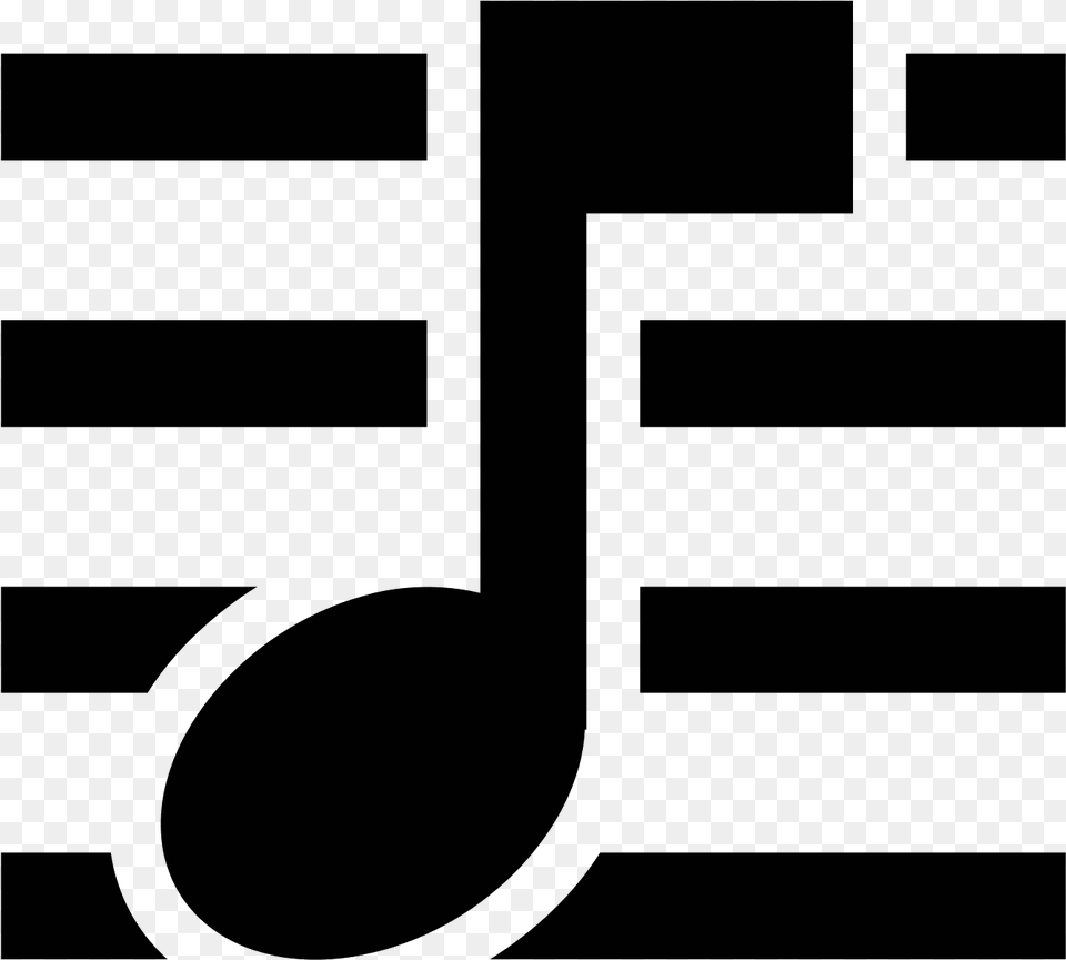 At The Center Of The Icon Is A Musical Note That Is L Music Note, Gray Free Png