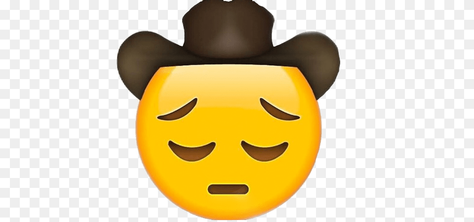 At The End Of Finals Listen To This Sad Emoji Cowboy Hat, Food, Fruit, Plant, Produce Free Png
