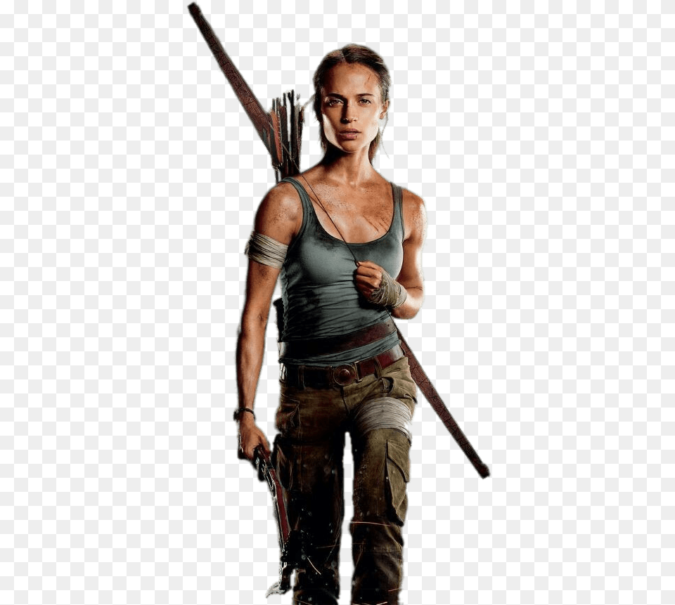 At The Movies Lara Croft Alicia Vikander Tomb Raider, Face, Portrait, Head, Photography Free Transparent Png