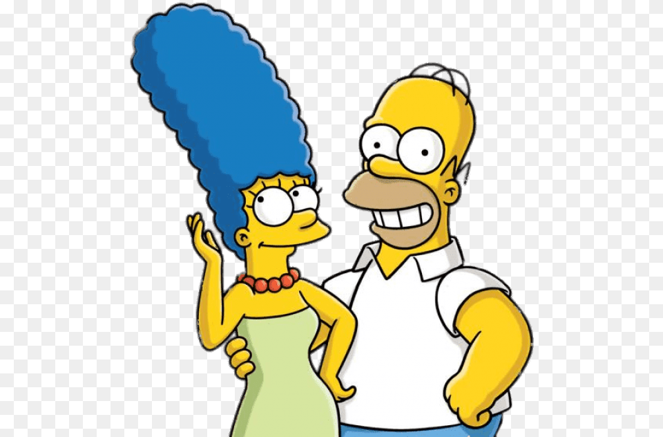 At The Movies Simpsons Homer Und Marge, Baby, Person, Cartoon, Book Free Png