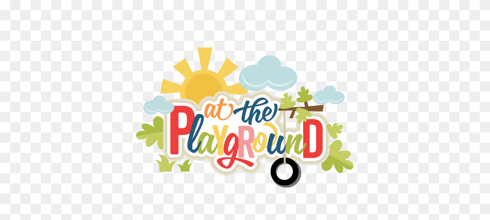 At The Playground Title Svg Scrapbook Cut File Cute Cute Playground Clipart, People, Person, Art, Graphics Free Transparent Png