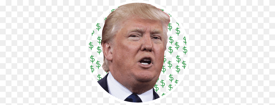 At The Same Time The Donald Himself Is In A Quandary Donald Trump Money Transparent, Accessories, Portrait, Photography, Person Png