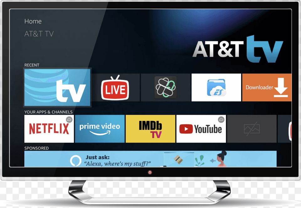 Atampt Tv Home Screen On A Smart Tv Smart Tv Home Screen, Computer Hardware, Electronics, Hardware, Monitor Png
