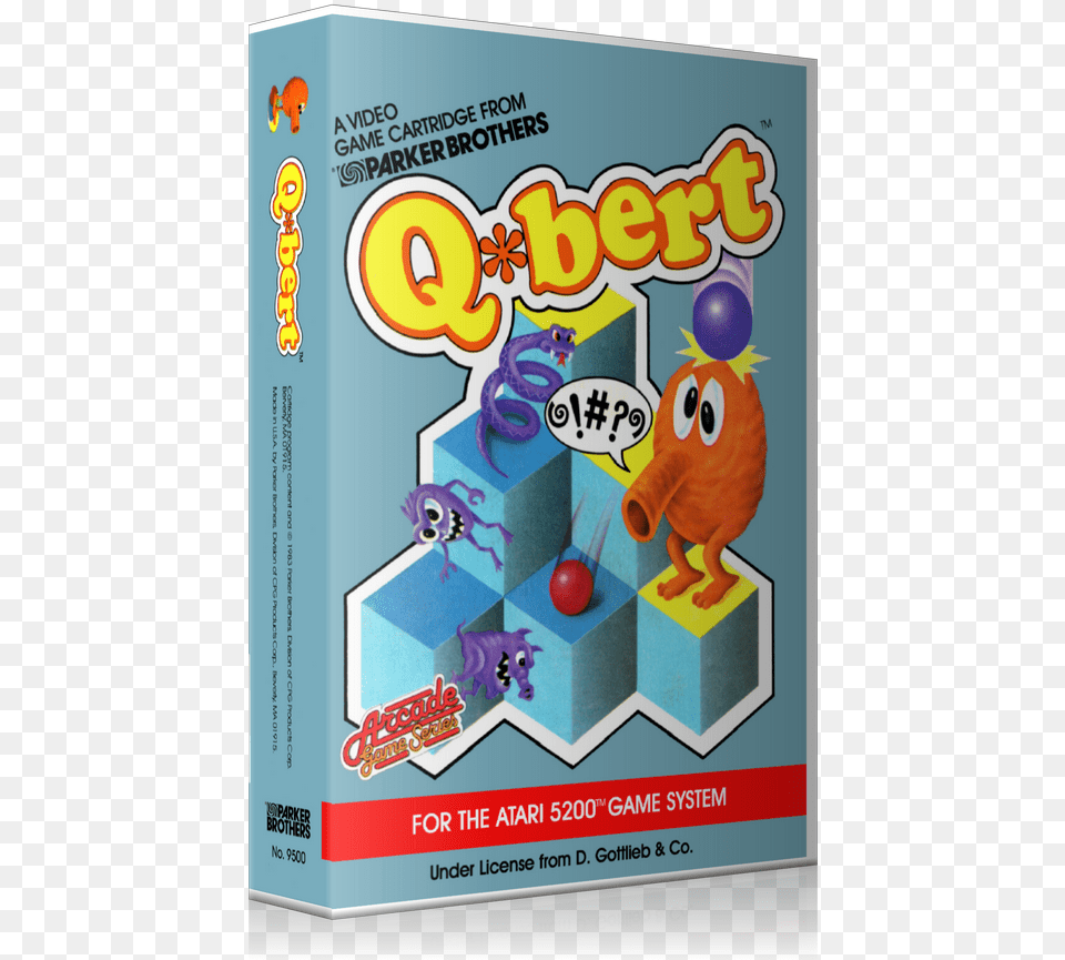 Atari 5200 Qbert 2 Game Cover To Fit A Ugc Style Replacement Burgertime Atari 2600 Used, Advertisement, Food, Sweets Png Image