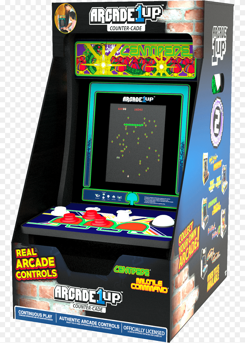 Atari Centipede Counter Cadeclass Lazyload Lazyload Arcade1up Space Invaders, Arcade Game Machine, Game, Person Free Transparent Png