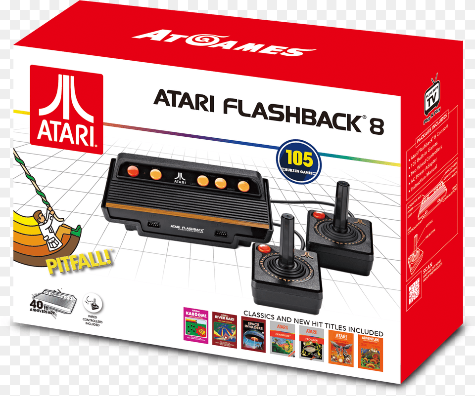 Atari Flashback 8 Classic Retro Console Black Ar3220 Atari Flashback 8 Classic Game Console, Electronics, Person Free Png Download