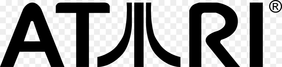 Atari Logo Black And White, Gray Png