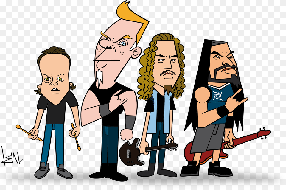 Atatrk Bandana Metallica Personajes En Caricatura Metallica, Person, People, Adult, Female Png Image