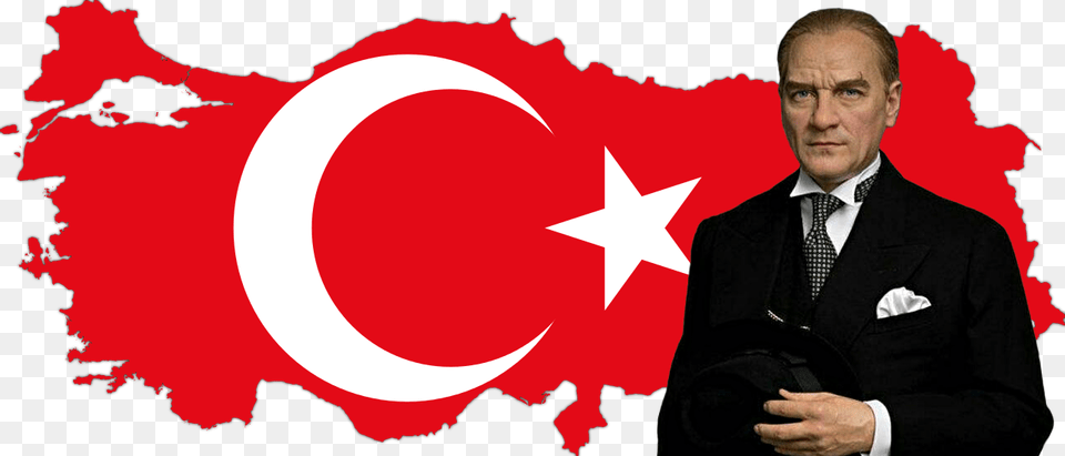 Ataturk Turkey Wallpaper By Tulparturkartist Transparent Turkey Flag, Adult, Male, Man, Person Png Image