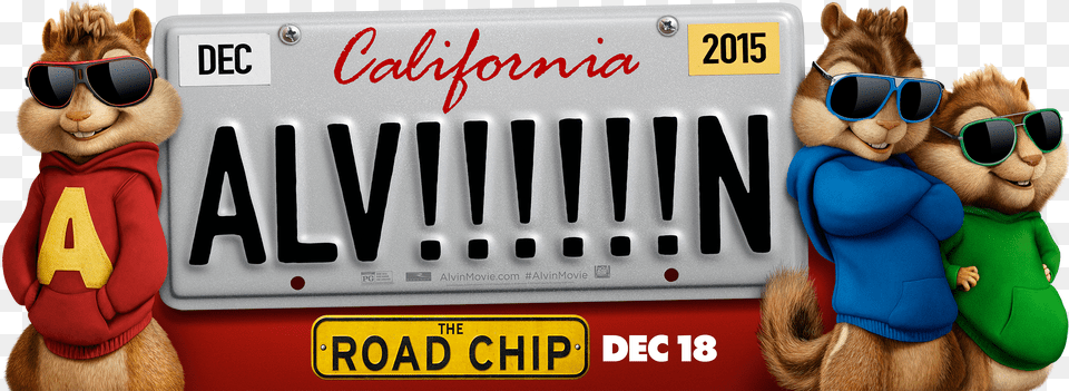 Atc Roadchip Ext Bb 2 Alvin The And Chipmunks Road Chip, License Plate, Transportation, Vehicle, Toy Free Png