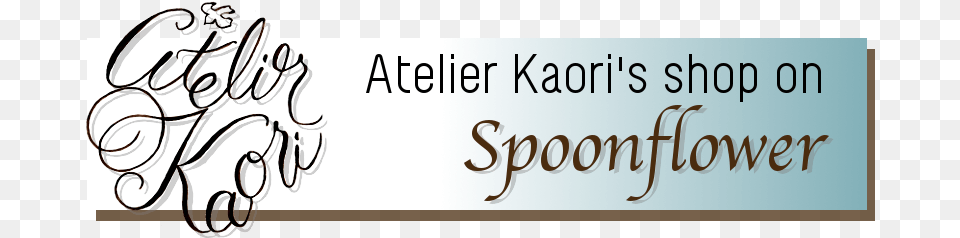 Atelier Kaori Shop On Spoonflower Watercolor Painting, Calligraphy, Handwriting, Text Free Png Download