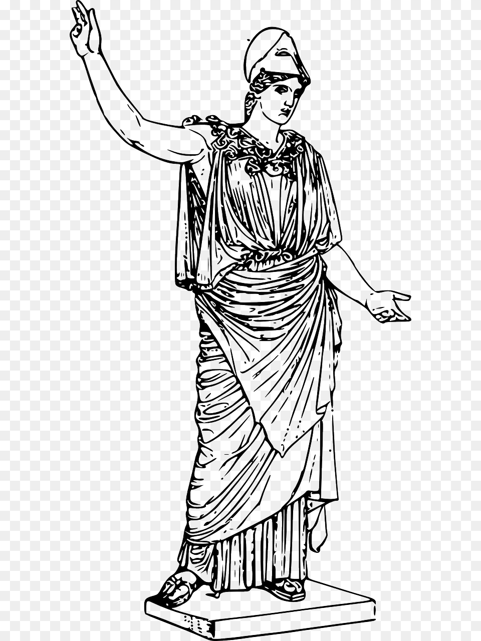 Athena Minerva Ancient Picture Greek Statue Clipart, Art, Adult, Female, Person Png